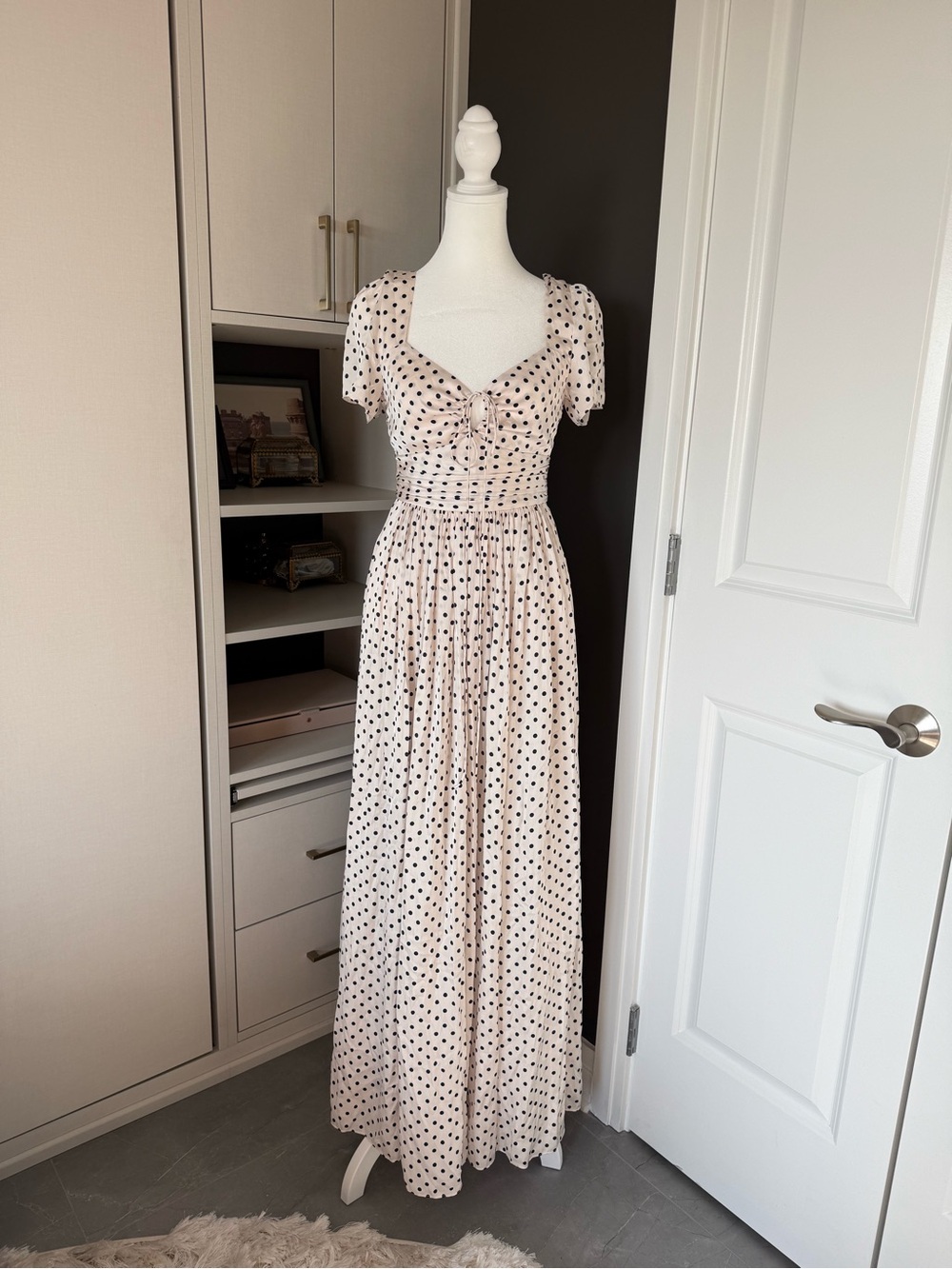 J. Crew Collection flutter-sleeve maxi dress in luster georgette